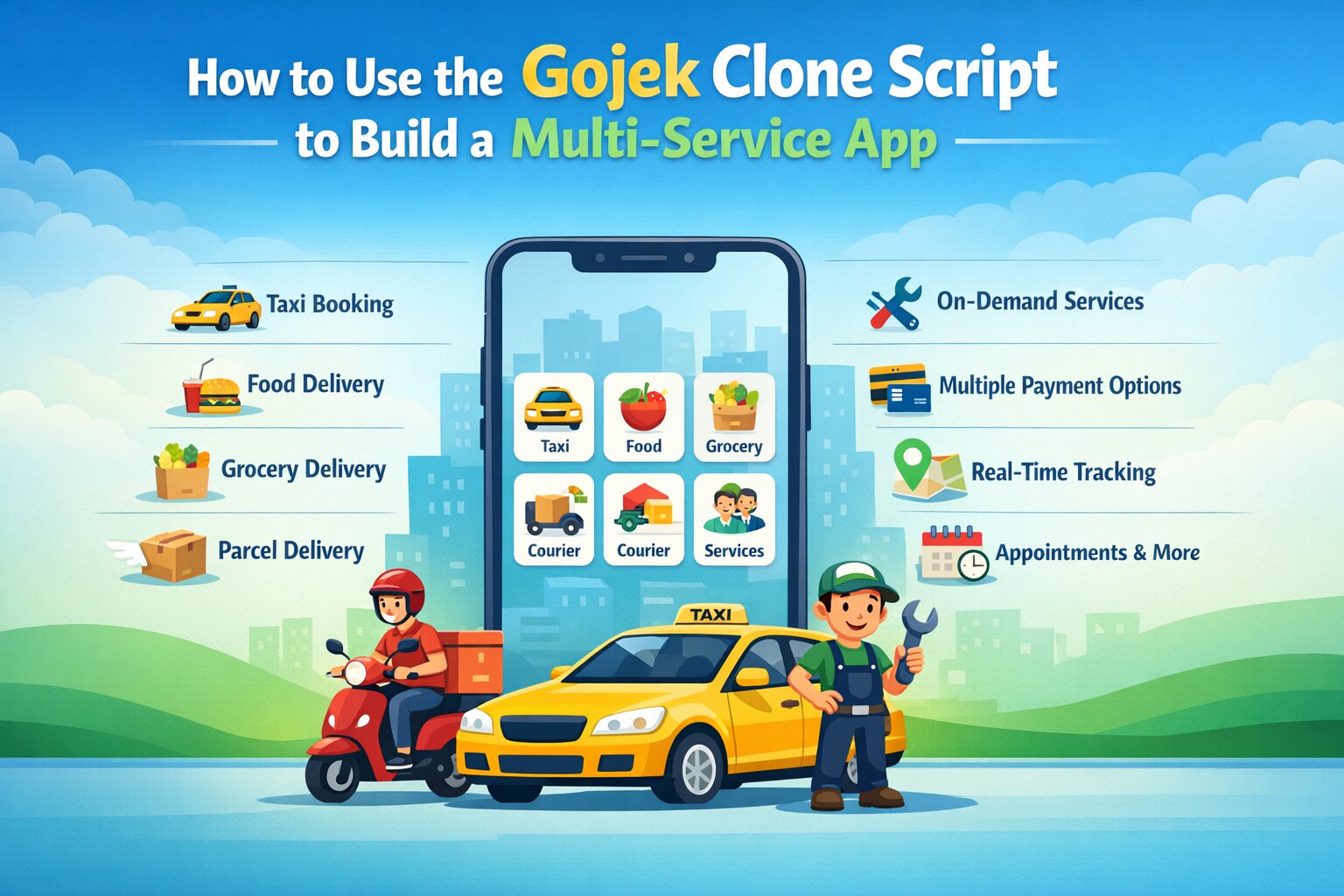 How to Use the Gojek Clone Script to Build a Multi-Service App